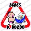 Bebes a Bordo Niña y Carrito Niño