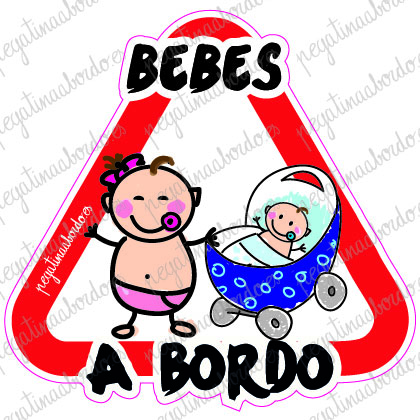 BEBES A BORDO NIÑA Y CARRO NIÑO
