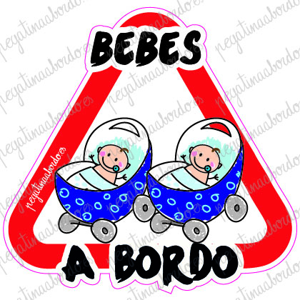 BEBES EN CARRO AZUL