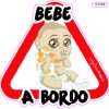 01038-BEBE A BORDO - Bebe Niño Calvo Chupando Dedo