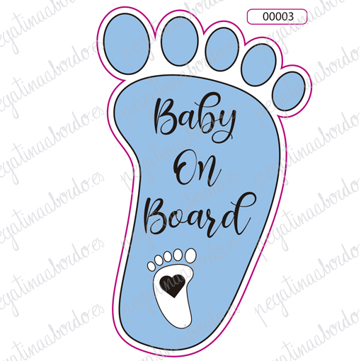 PEGATINA PIE AZUL BABY ON BOARD