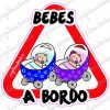 Bebes a Bordo Carro Azul y Carro Rosa